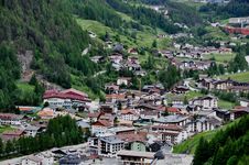 Panoramic View To Soelden, Austria Stock Photography Panoramic View To Soelden, Austria Stock Photography