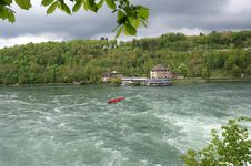 Waterfall Rhine Falls (Rheinfall) At Schaffhausen Royalty Free Stock Image Waterfall Rhine Falls (Rheinfall) At Schaffhausen Royalty Free Stock Image