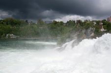 Waterfall Rhine Falls (Rheinfall) At Schaffhausen Royalty Free Stock Images Waterfall Rhine Falls (Rheinfall) At Schaffhausen Royalty Free Stock Images