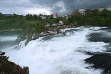 Waterfall Rhine Falls (Rheinfall) At Schaffhausen Royalty Free Stock Image Waterfall Rhine Falls (Rheinfall) At Schaffhausen Royalty Free Stock Image