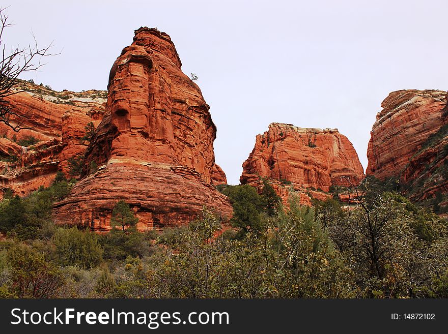 Red rock formation along a hiking trail west of Sedona. Red rock formation along a hiking trail west of Sedona