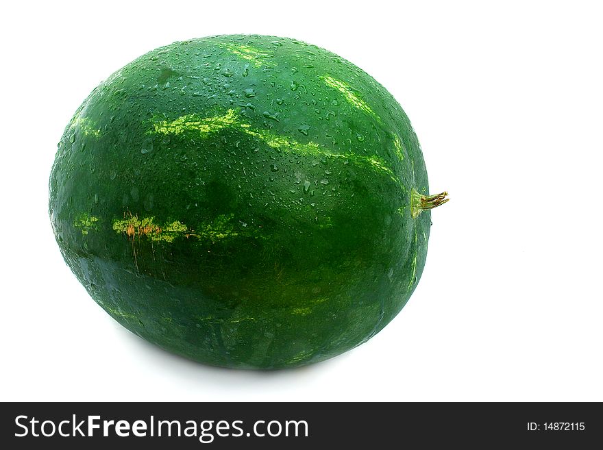 Ripe watermelon isolated on the white background