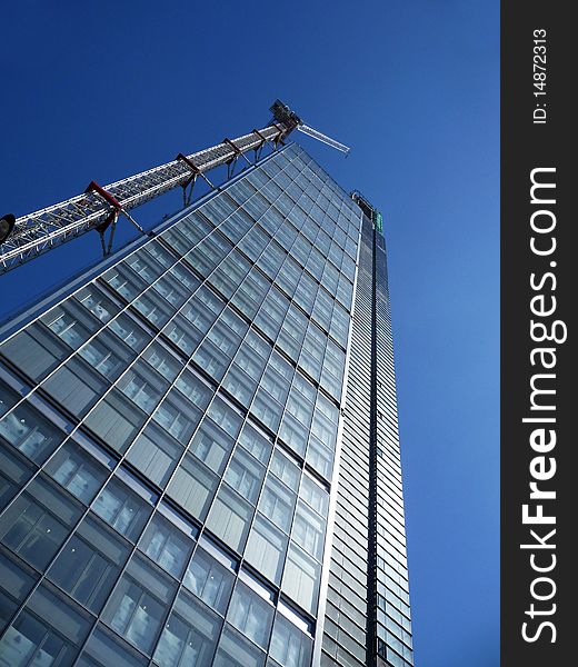 A building that is undergoing construction in central London. A building that is undergoing construction in central London.