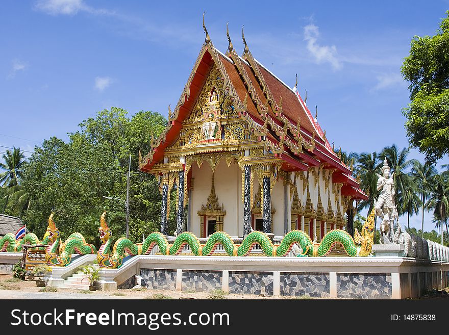 View of the Thai traditional architecture - Temple in Thailand. View of the Thai traditional architecture - Temple in Thailand