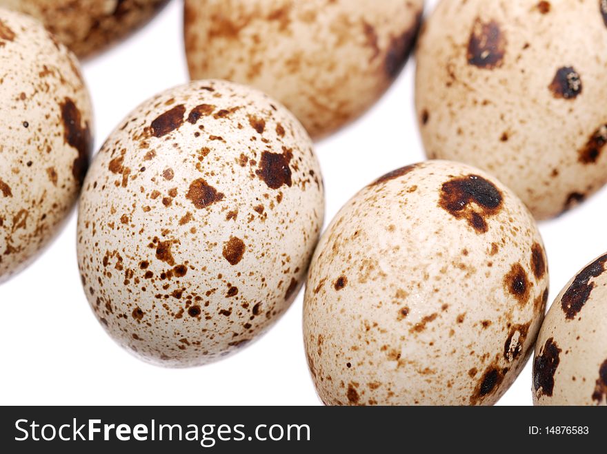 Photo of the quail egg isolated on white