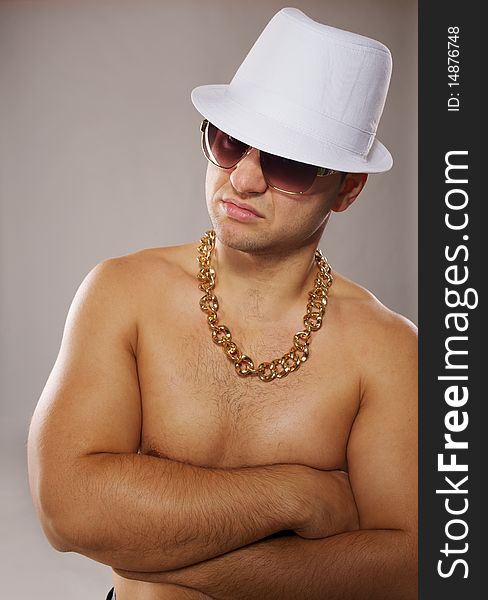 Picture of a Stylish man in white hat