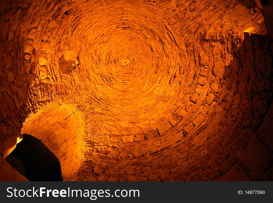 Detail of an ancient roman vault in Diocletian's Palace, Split, Croatia.