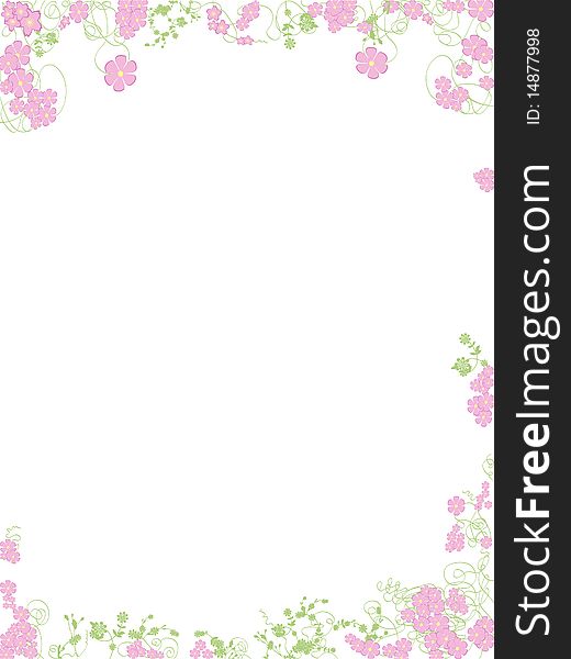 Simple soft vintage floral background