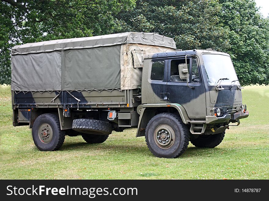 A Heavy Duty Military Army Transport Vehicle Lorry. A Heavy Duty Military Army Transport Vehicle Lorry.