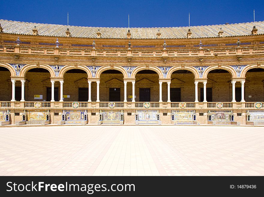 Spanish Square (Plaza de Espana), Seville, Andalusia, Spain