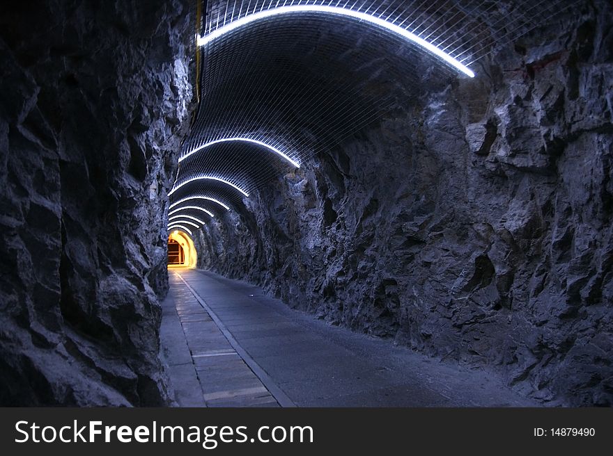 Jungfrau , Switzerland, Tunnel Ice Palace occupies an area of about 1000 m Â² at an altitude of 3,471 m