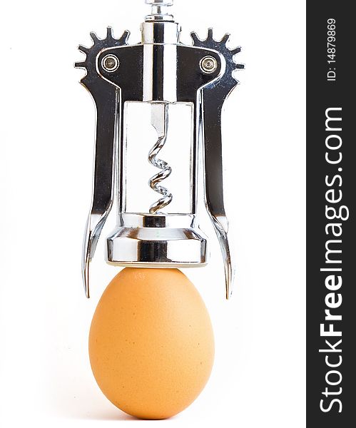 how to crack an egg with corkscrew