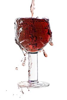 Splash In A Glass Stock Photo Splash In A Glass Stock Photo