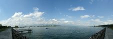 Switzerland, Geneva, Panoramic View Of Lake Geneva Royalty Free Stock Image