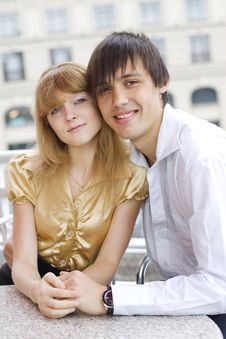 Lovely Couple In Cafe Stock Photo Lovely Couple In Cafe Stock Photo