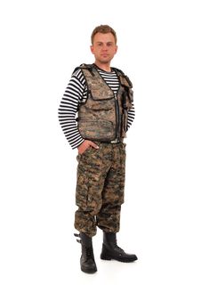 Man In Camouflage Royalty Free Stock Image Man In Camouflage Royalty Free Stock Image