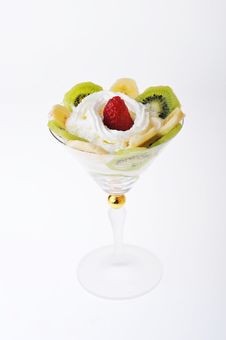 Fruit With Whipped Cream Royalty Free Stock Photos Fruit With Whipped Cream Royalty Free Stock Photos