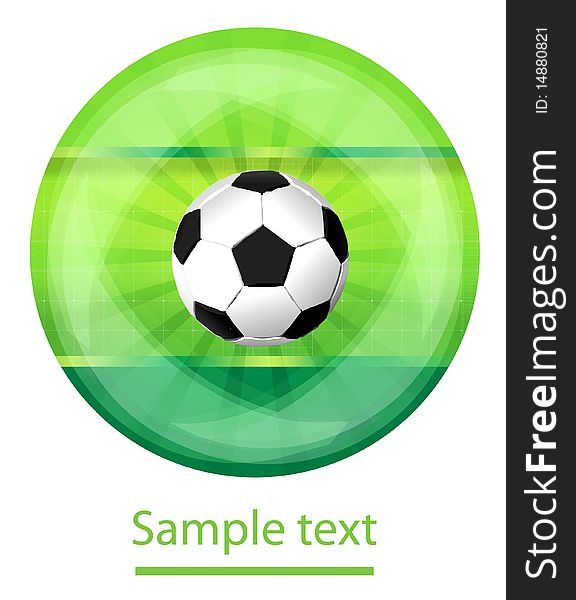 Soccer vector illustration on green background. Soccer vector illustration on green background