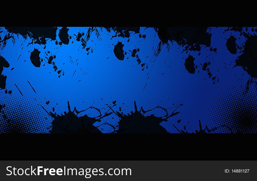 Vector black and blue background.