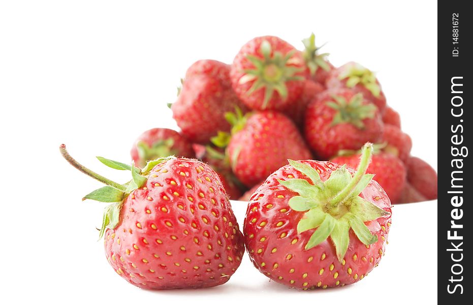 Fresh strawberry over white background