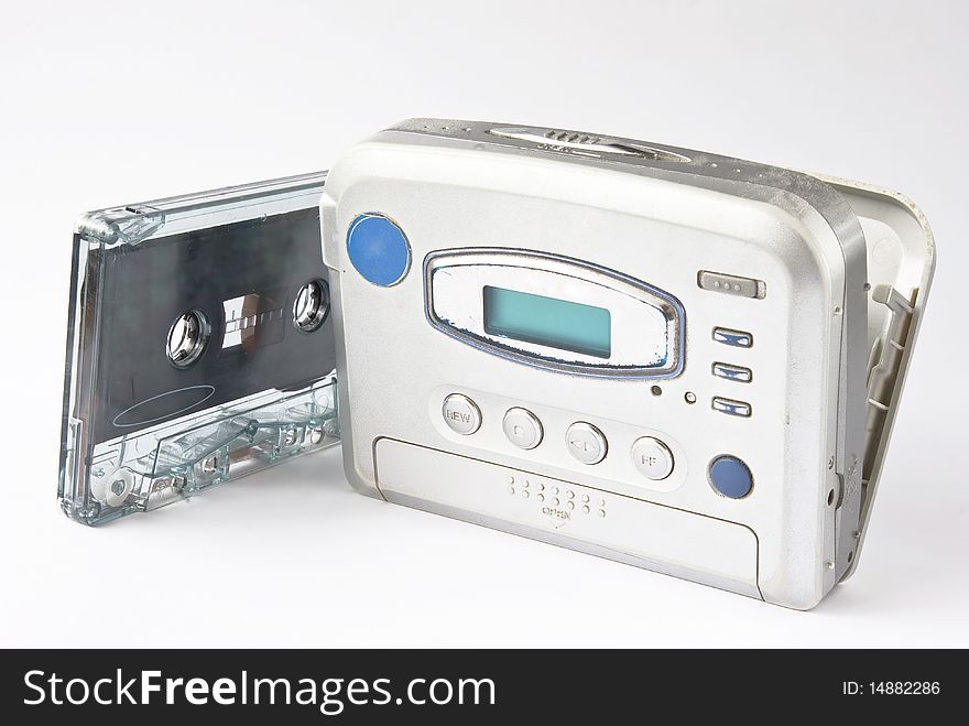 Stereo radio player with cassette. Stereo radio player with cassette