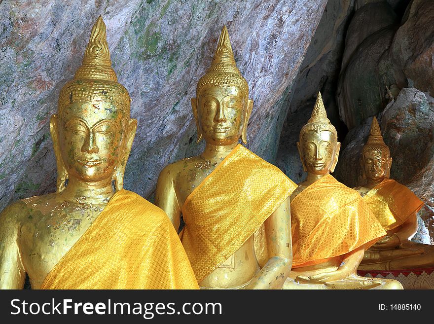 Buddha in temple Chaum cave , Phetburi city. Buddha in temple Chaum cave , Phetburi city