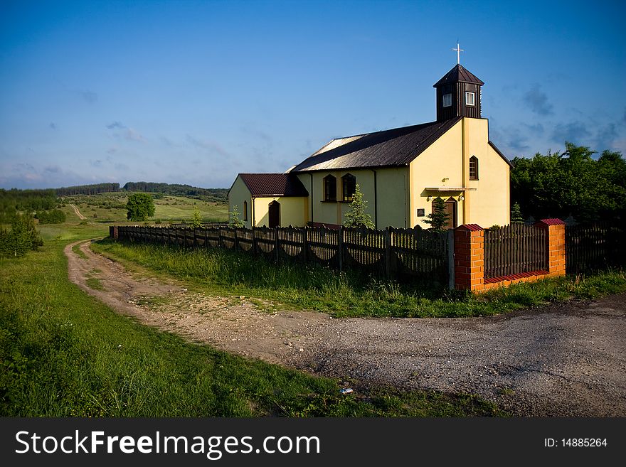 Small countryside church in Poland