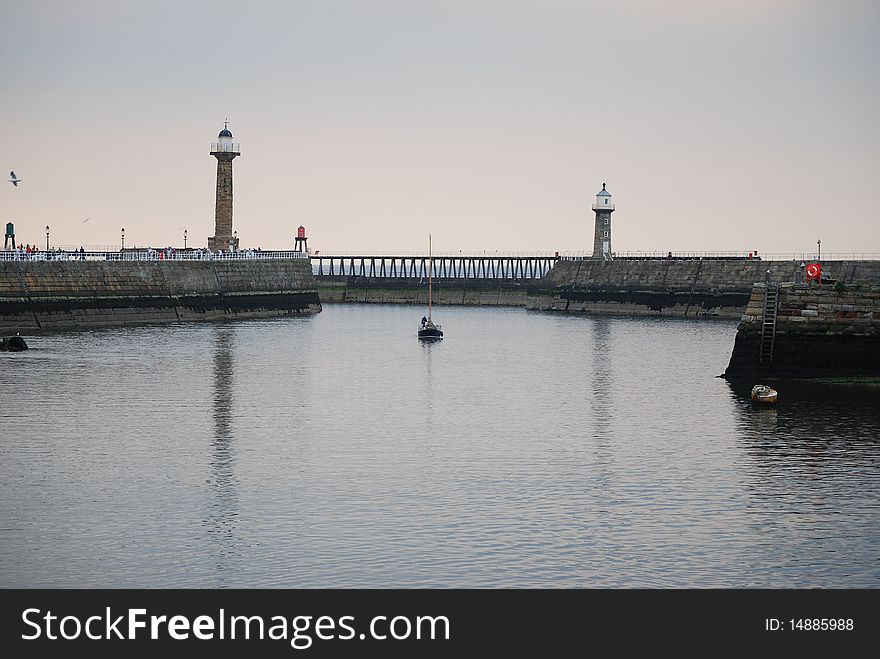 View of port in Whitby