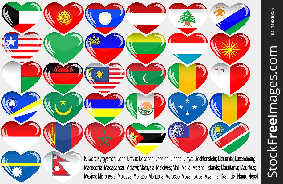 Flags of the countries of the world. Flags of the countries of the world