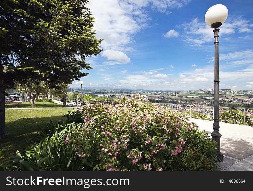 Marche's landscape from the viewpoint of Loreto. Marche's landscape from the viewpoint of Loreto