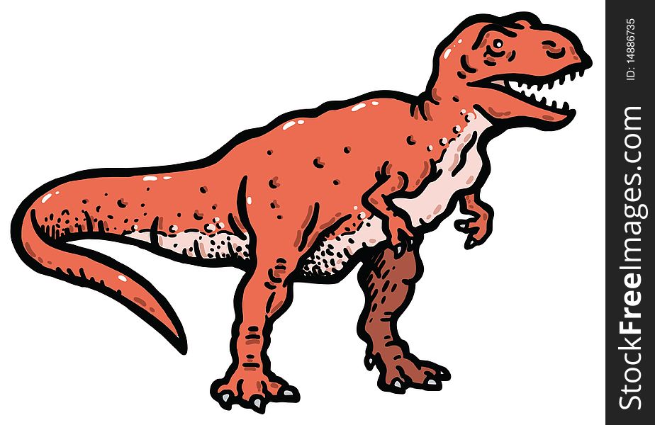 Illustration of Tyrannosaurus rex dinosaur