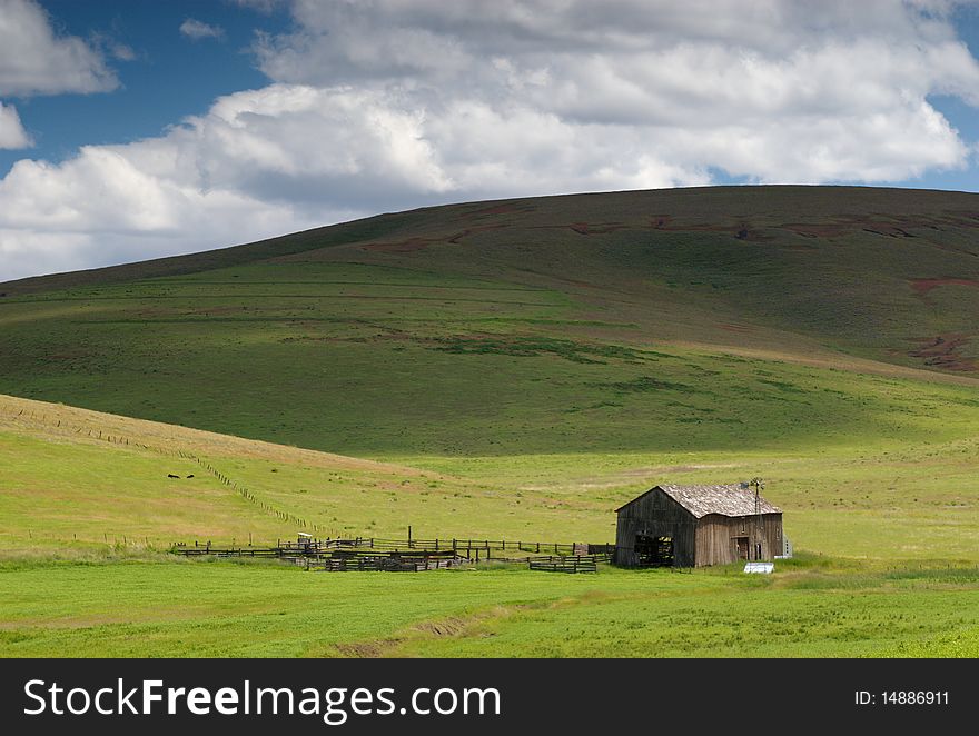 Desert Barn and Shadows