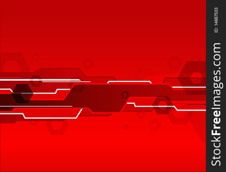 Abstract red background. Vector art