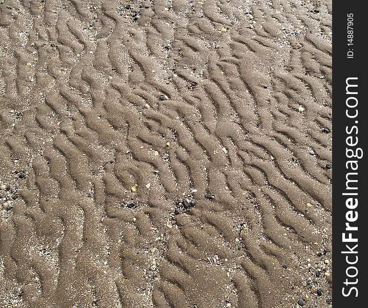 Texture of sand on the beach