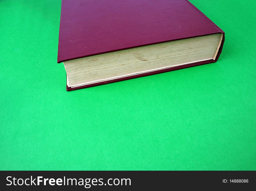 Red book, isolated on Green