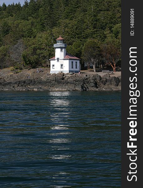 The Lime Kiln Lighthouse on San Juan Island in Washington