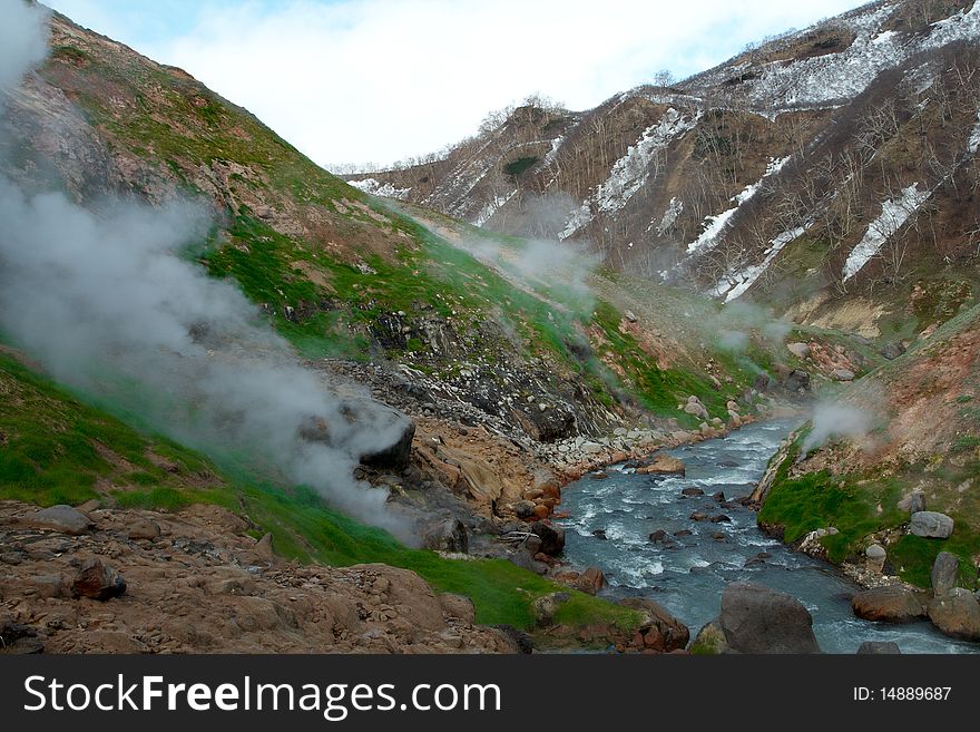 Valley of Geysers, Kamchatka, Kronotsky reserve. Valley of Geysers, Kamchatka, Kronotsky reserve