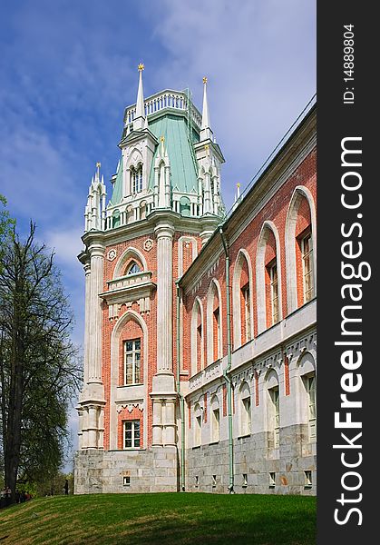 Tower in Tsaritsino park. Moscow. Russia