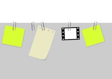Vector Set Of Tags With Paperclips Stock Photos