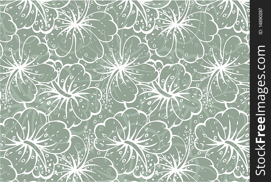 Summer flowers pattern,  illustration