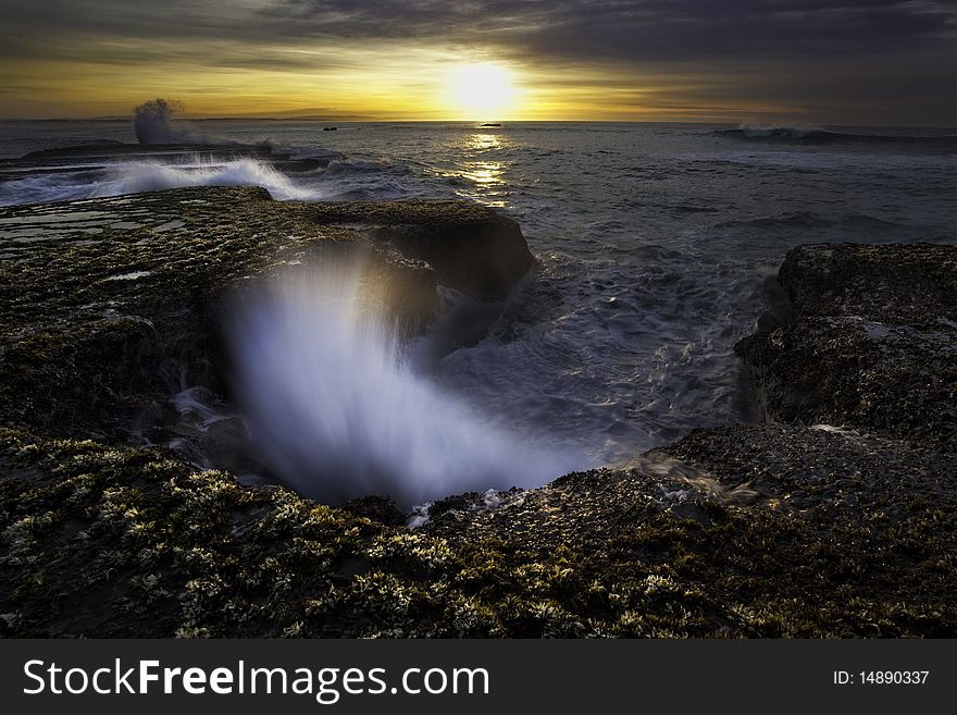 Image taken of waves craching on rocks in South Africa. Image taken of waves craching on rocks in South Africa