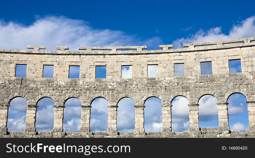 One of the world's best preserved amphitheaters in Pula croatia. One of the world's best preserved amphitheaters in Pula croatia.
