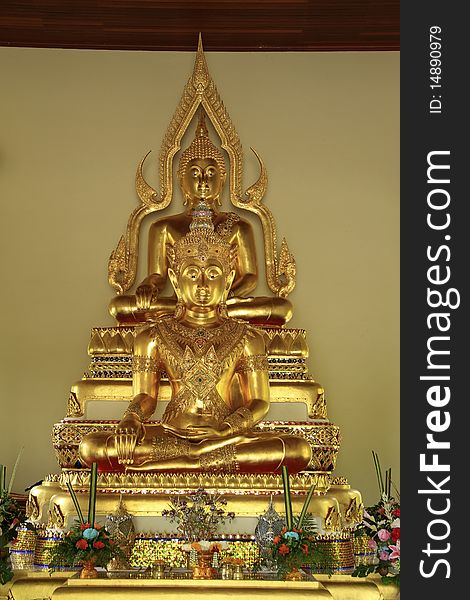 Second Lord Buddha in a temple in Saraburi province of Thailand. Second Lord Buddha in a temple in Saraburi province of Thailand.