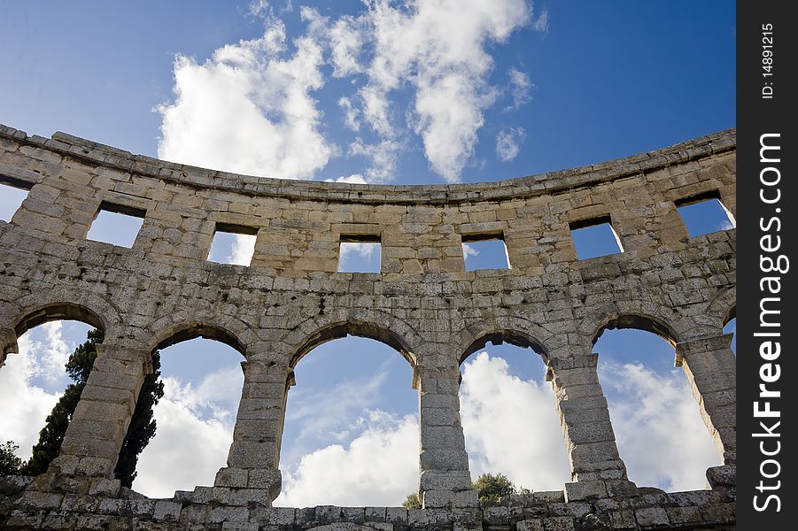 One of the world's best preserved amphitheaters in Pula croatia. One of the world's best preserved amphitheaters in Pula croatia.