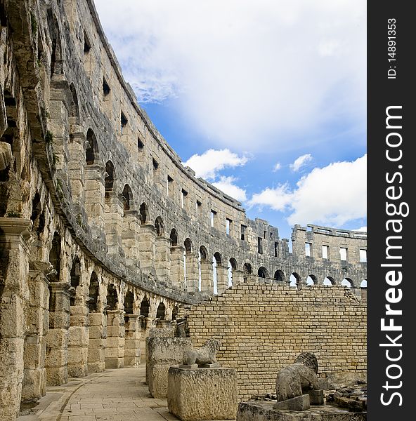 One of the world's best preserved amphitheaters in Pula croatia. One of the world's best preserved amphitheaters in Pula croatia.