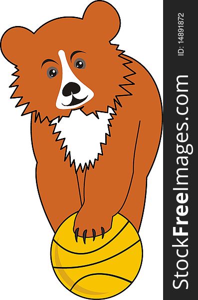 Young bear - illustration vector isolated, cartoon, a toy, the fantastic character. Young bear - illustration vector isolated, cartoon, a toy, the fantastic character