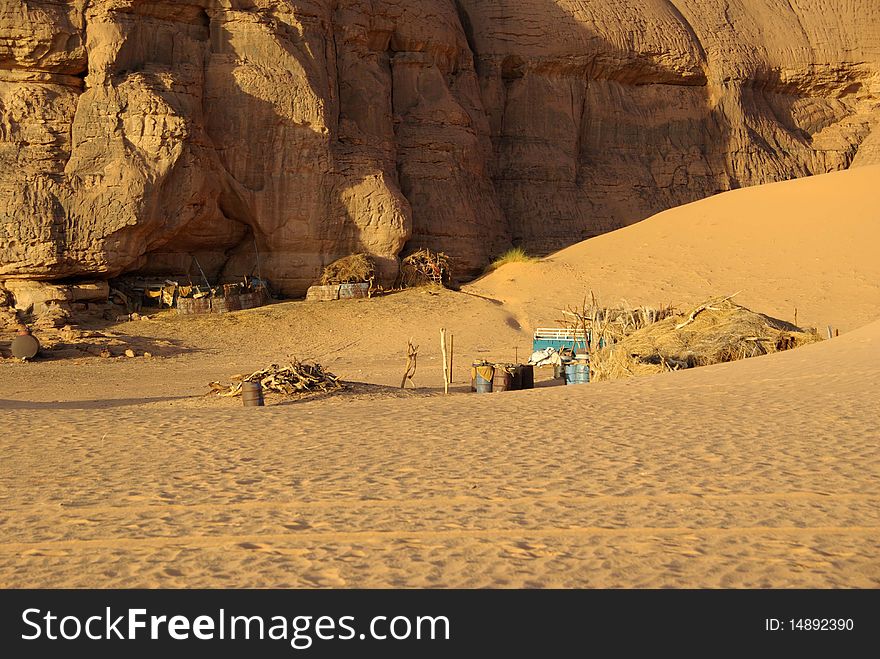 Village in Libyan desert