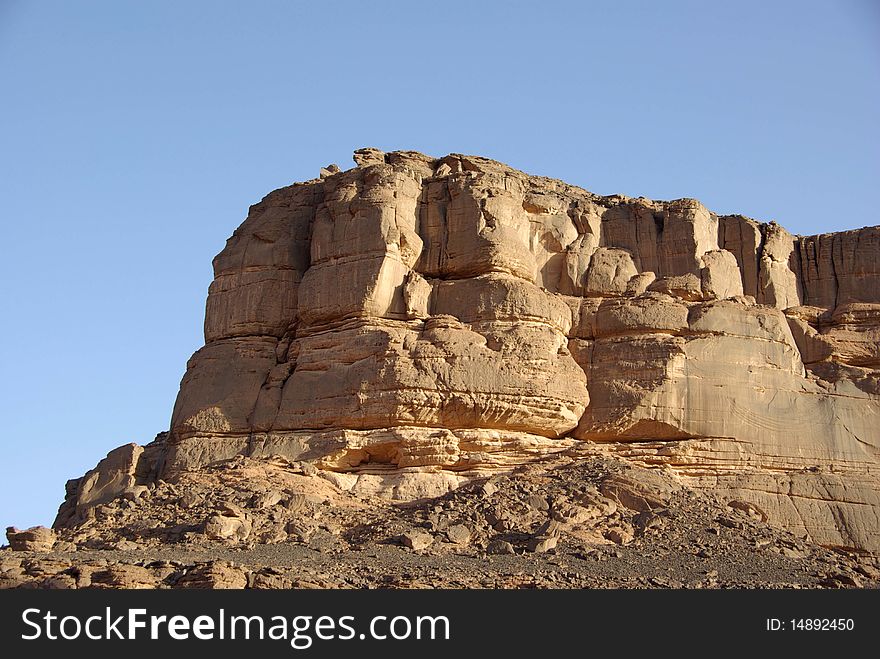 Mountain in the desert of Libya, in Africa. Mountain in the desert of Libya, in Africa