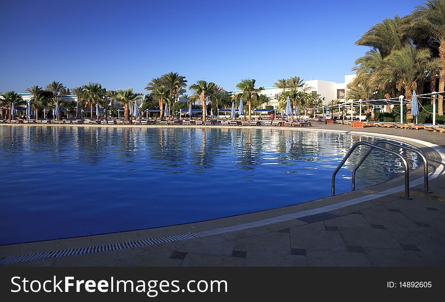 The pool at the hotel. Sharm El-sheikh. Egypt.