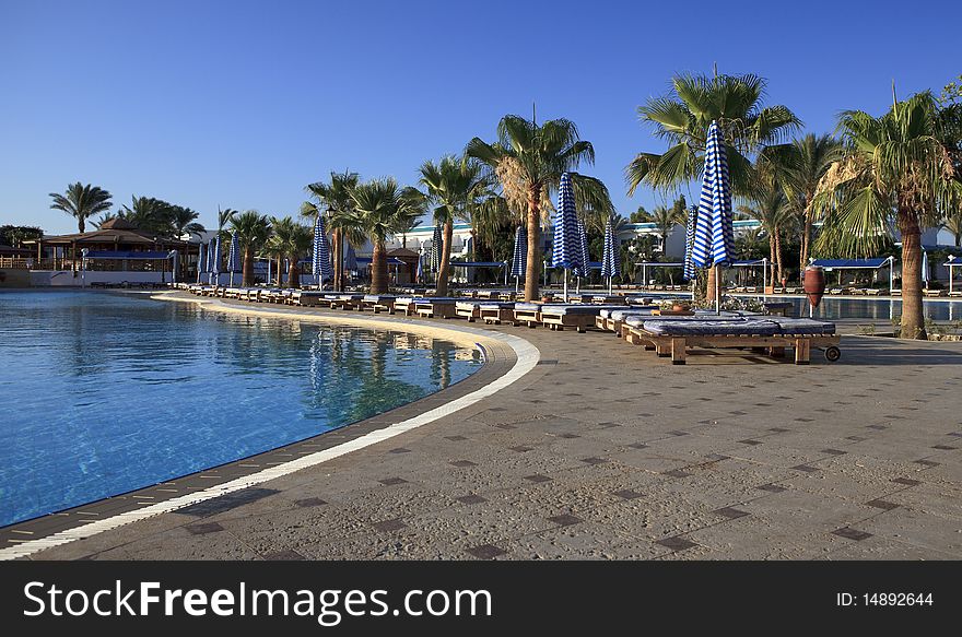 The pool at the hotel. Sharm El-sheikh. Egypt.